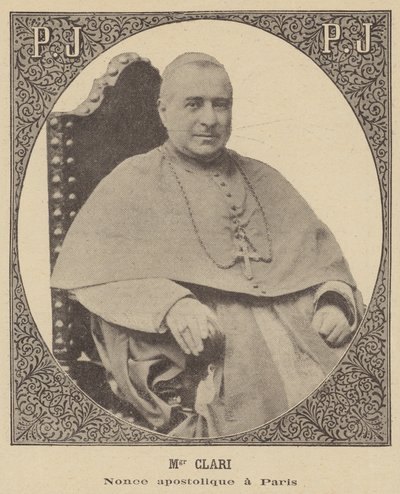 Monseigneur Clari, pauselijke nuntius in Parijs door French School